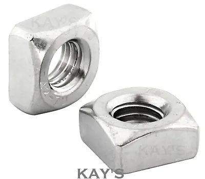 £0.99 • Buy Square Nuts To Fit Metric Bolts & Screws A2 Stainless Steel M5 M6 M8 M10 M12