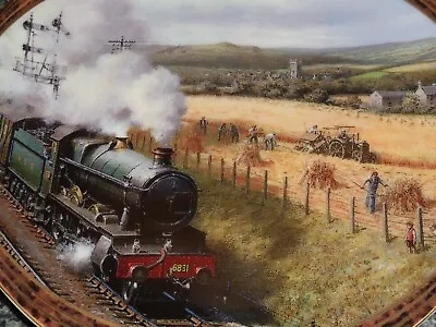 Davenport Collectors Plate TRACKSIDE HARVEST From  WHEN THE TRAIN WENT BY • £12.99