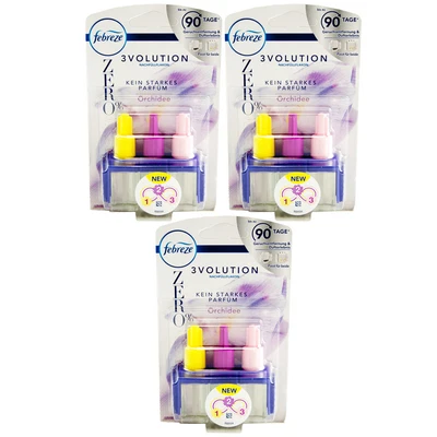 £33.07 • Buy Febreze 3VOLUTION Refill Pack 3 X 20ml Orchid -no Strong Perfume - Flask