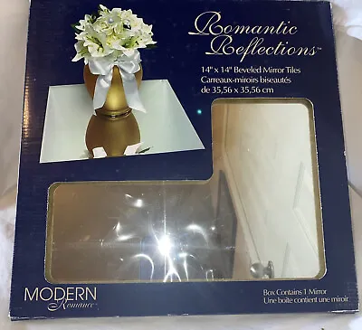 One Vintage Mirror Tile 14  X 14  Modern Romance Reflections  Beveled Edge • $10