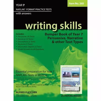 Writing Skills Bumper Book Year 7 NAPLAN* Format Practice Tests(Item No. 265) • $34.95