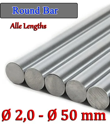 Bright Mild Steel Ø4 - Ø50mm Round Bar Solid Metal Rod - Various Lengths • £3.44