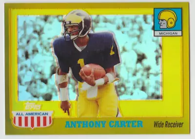 ANTHONY CARTER Michigan 2005 Topps All American GOLD REFRACTOR #53 SP #34/55 SSP • $19.99