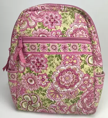 Vera Bradley 13  Petal Pink Backpack Vibrant Multi-Pocket Zip Closure • $18.99