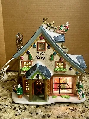 Carole Towne Collection Nick's Toy Shop Lighted House 2002 3D View Box & Light • $19.99