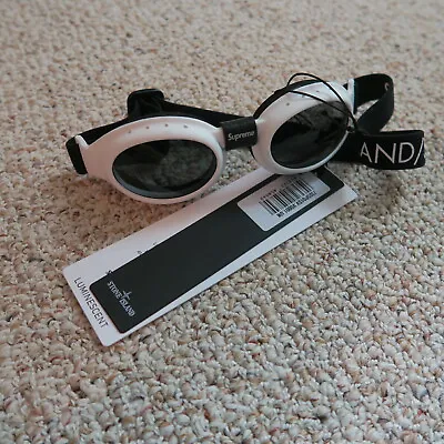 $175 • Buy BRAND RARE NEW SUPREME STONE ISLAND Baruffaldi REK GOGGLES White KURT Sunglasses