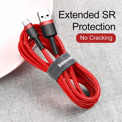 $8.95 • Buy Phone Cable Baseus Cafule Cable Fast Charging USB To Type-C USB 3A 0.5M Red