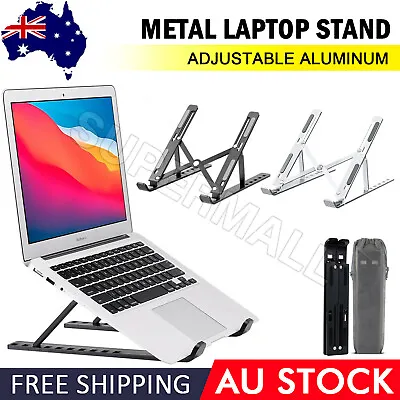 $14.36 • Buy Portable Adjustable Aluminum Laptop Stand Foldable Desktop Tripod Tray OZ