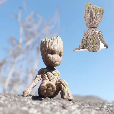 6CM Guardians Of The Galaxy Baby Groot Figure Pen Flowerpot Pot Toy Gifts New UK • £2.63