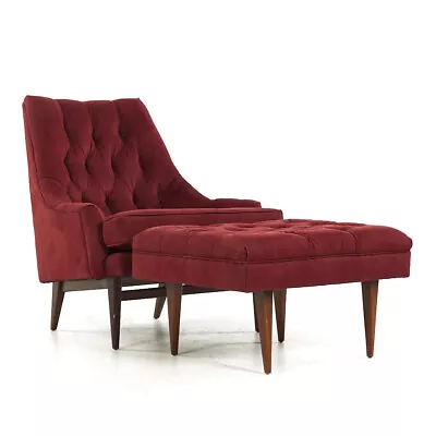 Milo Baughman For James Inc. Mid Century Lounge Chair With Ottoman • $3347