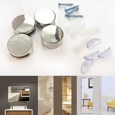 Versatile Mirror Wall Clips For Bathroom And Dressing Tables Pack Of 4 • £9.53