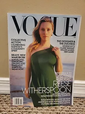 Vogue Magazine February 2019 Issue Reese Witherspoon Cover No Label • $10.99