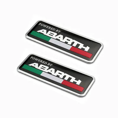 2x ABARTH Sticker Car Emblem 3D Aluminum Fenders Lettering Badge Italy New • $19.35