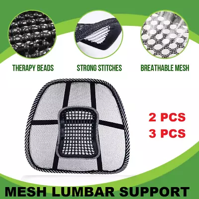 $11.69 • Buy Mesh Back Rest Lumbar Support Office Chair Van Car Seat Home Pillow Cushion