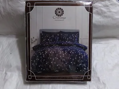 Premium Indigo Navy Cherry Blossom Duvet Comforter Cover Bedding Set QUEEN • $79.99