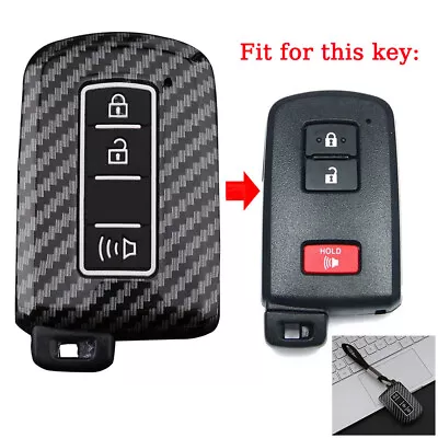 Carbon Fiber Car Remote Key Fob Hard Case Cover For Toyota Tacoma Tundra 4Runner • $13.49