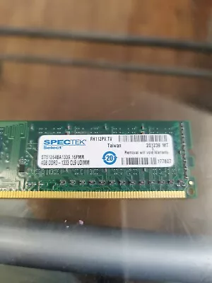 Spectek 4GB DDR3 Desktop Memory PC3-10666 1333Mhz RAM SODIMM ST51264BA1339 • £6.40