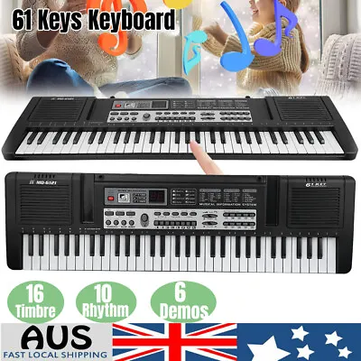61 Keys Digital Piano Keyboard Electronic Electric Keyboards W/ Microphone AU • $24.42
