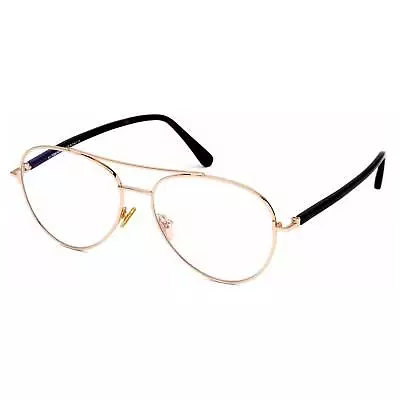 Tom Ford Men's Eyeglasses Shiny Rose Gold Aviator Metal Frame FT5684-B 028 • $89.60