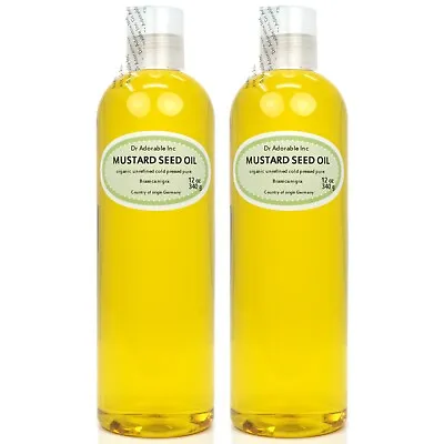 MUSTARD SEED OIL By Dr.Adorable PURE ORGANIC 2 Oz 4oz Up To Gallon Free Shipping • $61.99