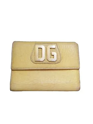 Dolce & Gabanna Leather Bifold Wallet Purse With DG Logo Made In Italy  • £15