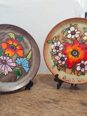 Vintage Pair Of Vallauris Art Pottery 60s/70s MId Century  Wall Hanging Plates  • £30