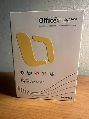 Microsoft Office For Apple Mac 2008 Full CD Version & Microsoft Expression Media • $45