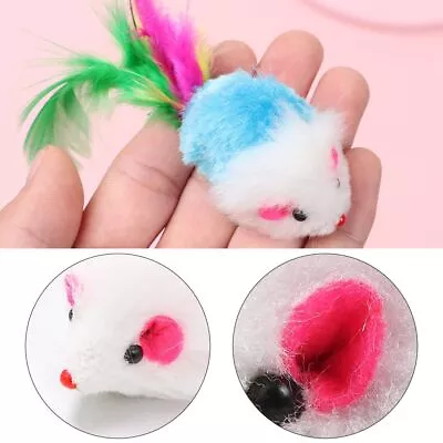 Color Catnip Gift Kittens Mice Rattle Set Cat Mouse Toys Interactive Cat Toy • $11.79