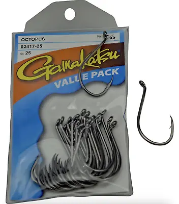 Gamakatsu Octopus Hook Barbed Needle Point Ringed Eye (Size 10-10/0 5-100pk) • $4.99