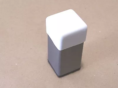 WHITE VINYL Square Cap Covers The End Of A 1-1/2  Square Tube • $1.50