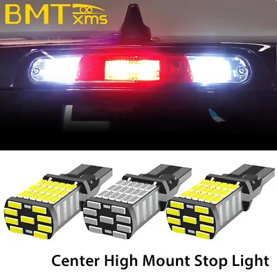 2 White 1 Red T15 921 LED Truck Cargo Area Bed Lights 3rd Third Brake Light Bulb • $11.98