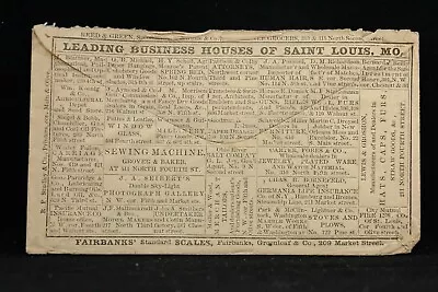 Missouri: Saint Louis 1875 Pozzoni Human Hair Manufacturer Advertising Cover • $40