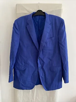 CANALI Blue 100% Wool Blazer Size 56 • £50