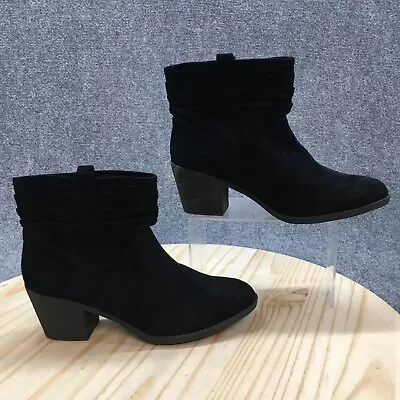 Arizona Boots Womens 10 M Garber Ankle Bootie Black Pull On Casual Block Heels • $30.99