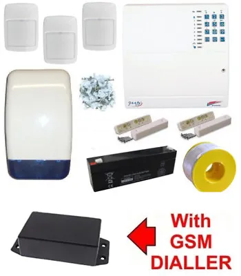 £269.99 • Buy Scantronic 9448 Wired Burglar Alarm LED PRO Kit QUALITY 3 PIR SMS GSM Dialler