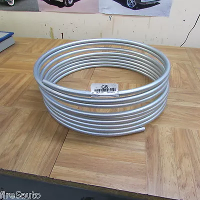 SILVER ZINC BRAKE/FUEL  LINE STEEL TUBING COIL 5/16  OD X 25 FT Roll  H8500s • $24.50