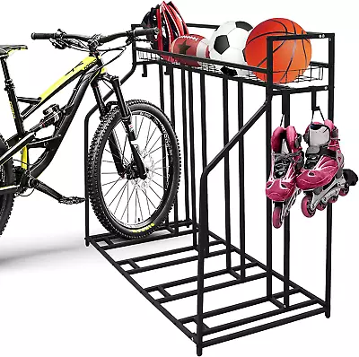 4 Bike Stand Rack With Storage – Bike Rack Floor Stand Great For Parking Road  • $141.99