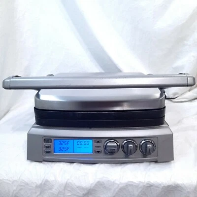 $68 • Buy Cuisinart Griddler Elite Panini Press Electric Grill Griddle GR-300 LCD Display