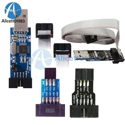 USB 10Pin To 6Pin Adapter STK500 USBASP AVR Programmer Adapter Board For Arduino • $4.65