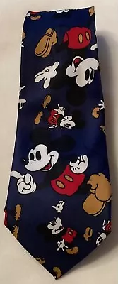 Vintage GOLD CITY Polyester Tie Navy Mickey Mouse Made In USA  #577 • $9.99