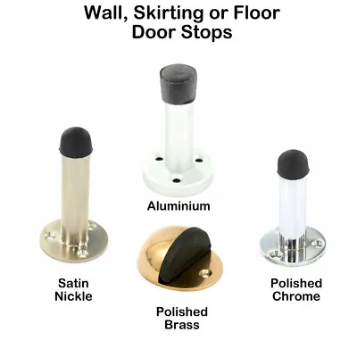 ZQ DOOR STOP Stopper Wall Skirting Or Floor Mounted Available CLEARANCE  • £1