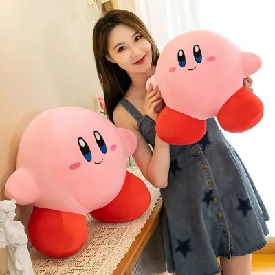 Anime Star Kirby Plush Toy Soft Stuffed Animal Doll Fluffy Pink Plush Toy Pillow • $28.70