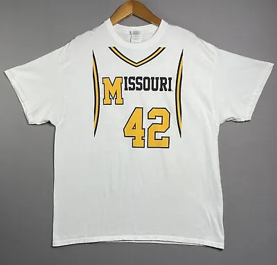 Vintage Y2K Missouri Tigers T Shirt Sz XL Jersey Basketball Kim Anderson 42 VTG • $17.50