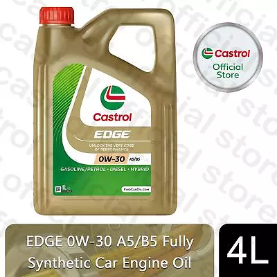 Castrol Edge 0W-30 A5/B5 Car Engine Oil Fully Synthetic 4 Litre • £47.99