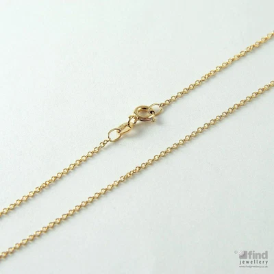 £67.99 • Buy New Ladies / Womens Solid 9ct Yellow Gold Fine Trace Chain - CN735