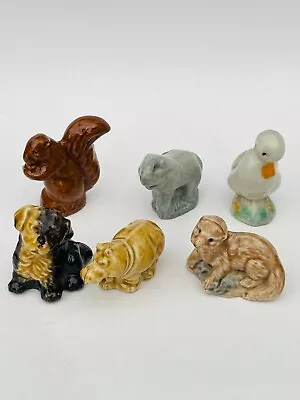 6 X Whimsies Elephant Squirrel Otter Hippo Dog Duck • £6.99