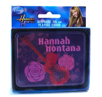 Miley Cyrus Hannah Montana Tin  With Playing Cards Vintage NEW SEALED PACKAGE • $8.87