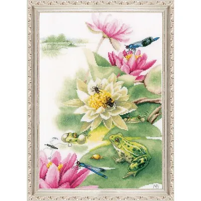 LanArte Green Frog Concert Counted Cross-Stitch Kit • $79.99