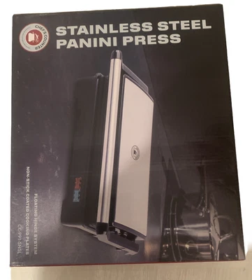 $14.90 • Buy NEW In Box ~ Chef's Counter Electric PANINI PRESS GRILL Stainless Steel