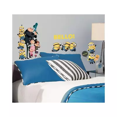 Minions Despicable Me 2 Peel & Stick Wall Decals Vinyl Kids Personalised Decor • $16.79